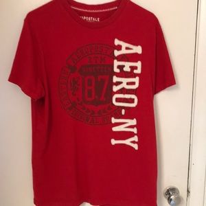 Mens Aeropostale Red T-shirt, Size M, Excellent Condition, Short Sleeves